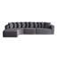 Ensemble de canapé modulaire en chenille, canapé incurvé moderne en forme de nuage, comprend 10 coussins, canapé d'angle en tissu de salon, canapé modulaire en L (méridienne gauche)-385456477