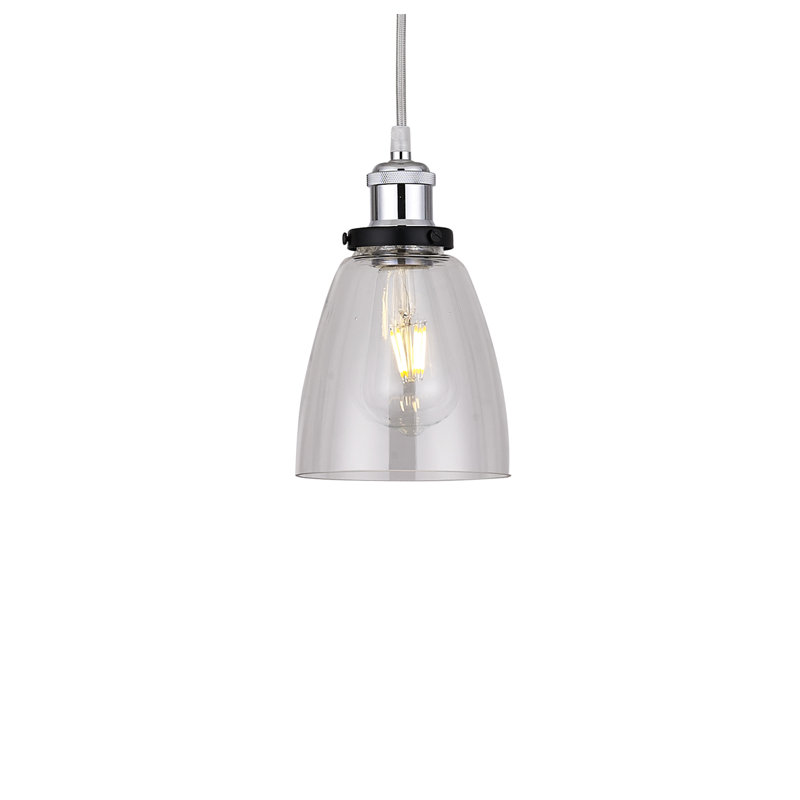 Calista 1 - Light Single Pendant, Clear, Silver