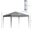 3 X 3m Pop Up Gazebo With Sides, Waterproof Uv Resistant 210d Oxford Canopy, Height Adjustable Steel Frame Marquee With Carry Bag, Guy Ropes & Ground Stakes, Grey