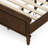 Mid-Century Modern Solid Wood Platform Bed with Cross-patterned Headboard-612561342-612561343