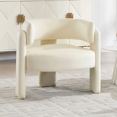 Fauteuil demi-tonneau 19 po avec 3 pieds