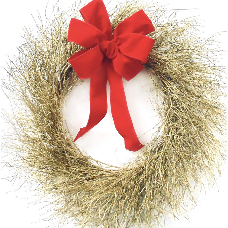 Handmade Twig Wreath, 22" H x 22" W x 4" D