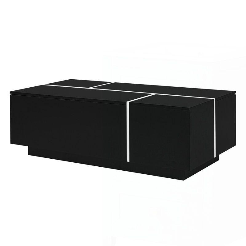 Multi-Functional Coffee Table With High-Gloss Finish