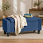 Banc ottoman de rangement en tissu capitonné avec accoudoirs-141969157