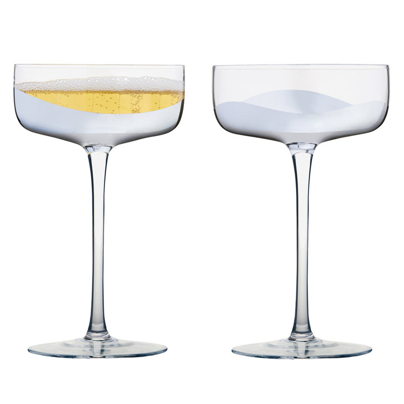 Vague 8,5 oz Ensemble coupe champagne, Argent