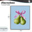 Poires simples avec giclée encadrée de ruban, design par Imagine It Images-243654285-243654286