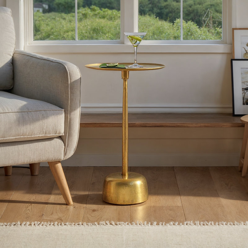 Metal Martini Table, Gold