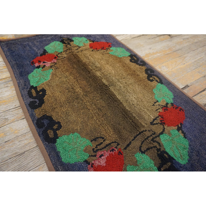 Tapis crocheté Antique Antique American