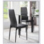 Ensemble de 2 chaises d'appoint en métal de style moderne en similicuir contemporain