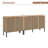 Tv Stand For Tvs Up To 75",mid-century Modern Flat Stripe Entertainment Console With Doors And Adjustable Shelves