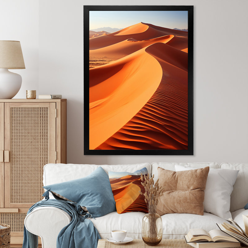«Kellsea Desert Sandscape II», reproduction sur toile, Cadre simple noir, H 44 po x l 34 po x P 1,5 po