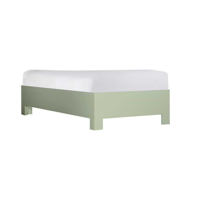 Palm Springs Low Profile Standard Bed, Twin, Celery Green