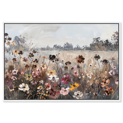 English Meadow Canvas Rustic Farmhouse Art by Art Remedy