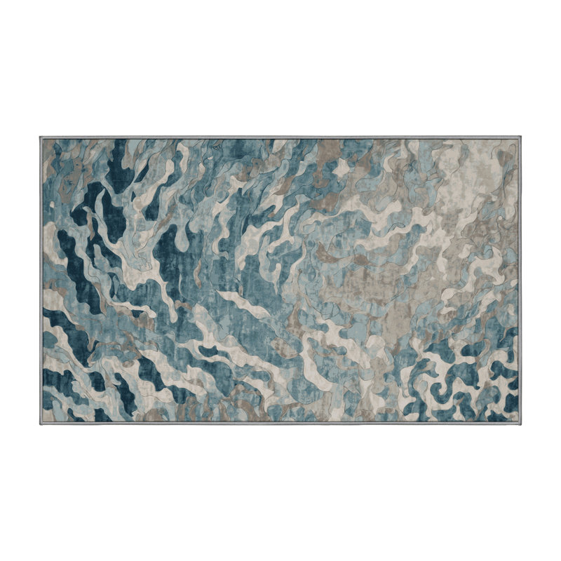 Machine Washable Brown Area Rug, Runner 2' x 5'