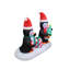 Décoration gonflable de jardin gonflable de Noël de 6 pieds avec deux joyeux pingouins et un arbre de Noël