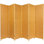 6 Ft. Tall Woven Fiber Room Divider - Two Tone Brown - 3 Panel