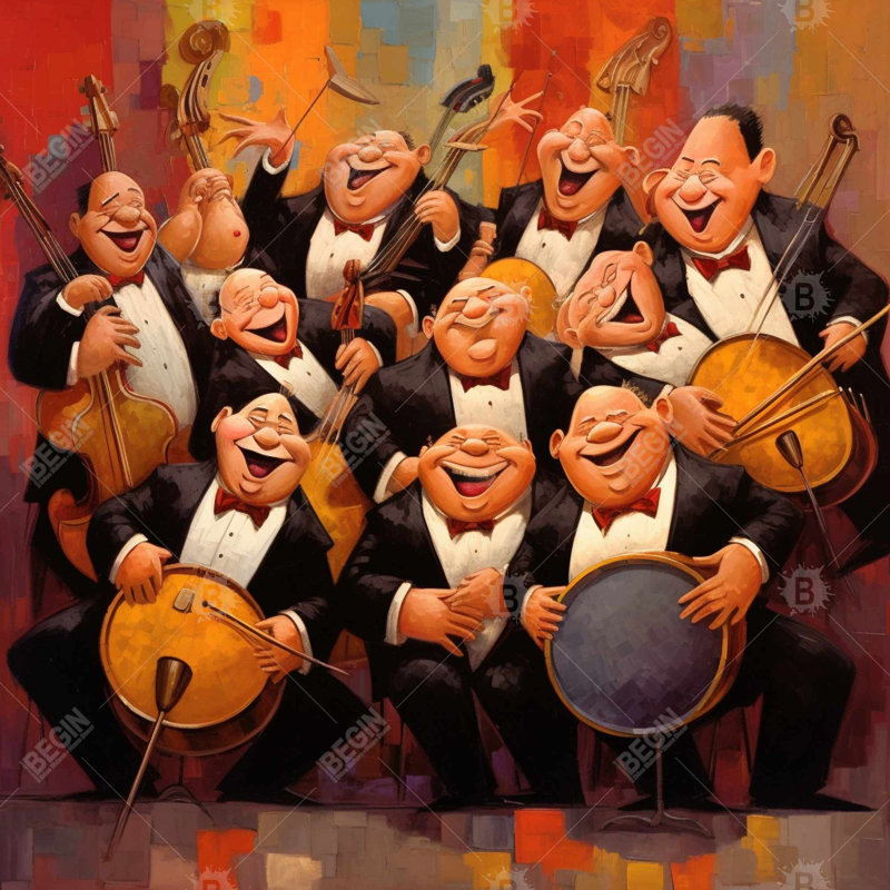 Musical joy - 32"x32" art on canvas