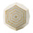 18x18x21" Hexagonal Capes Capiz Stool, Cream/Yellow