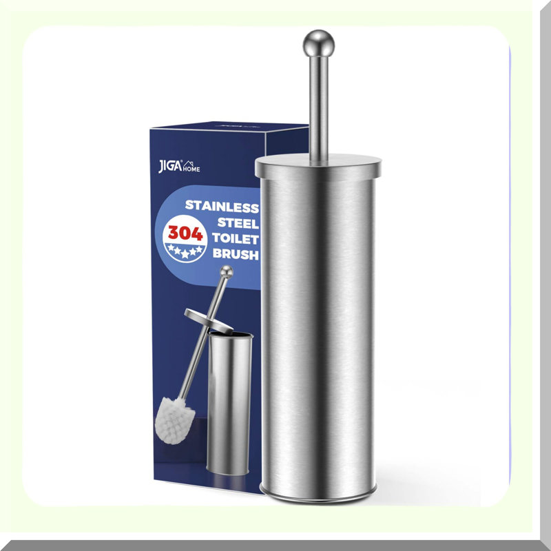 Stainless Steel Deep Clean Bathroom Brush Set with Stiff Bristles