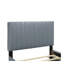 Lit plateforme tapissier simple en velours avec lit gigogne simple-401522880