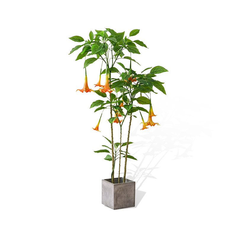 Grande plante verte Mandala Simulation, H 70,87 po x l 27,56 po x P 27,56 po