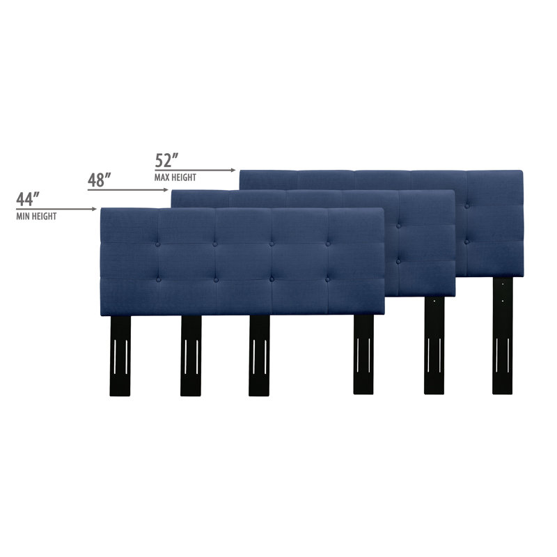 Annifer Upholstered Headboard, Queen, Blue