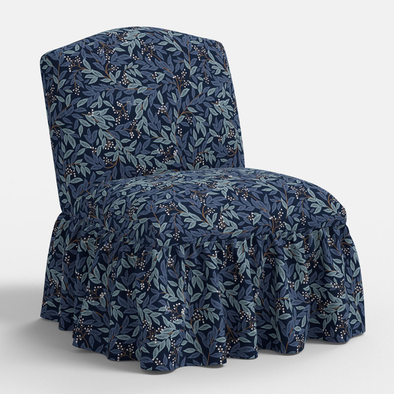 Edie Slipper Chair In Willowberry Navy, Willowberry Navy