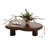 Cloud-shaped 3-legged Wooden Coffee Table, Coffee Table Walnut Finish - Organic Curved Silhouette For Modern Living Rooms