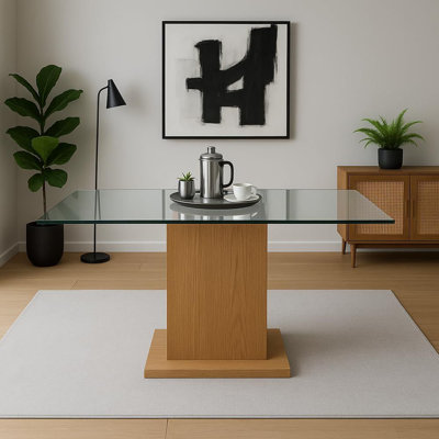 Rectangle Glass Table Top 24"x36" – 1/4" Thick Tempered with Flat Polished Edges for Home Office, Living Room, Bedroom & Large Conference Tables