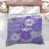 Motif floral mauve clair