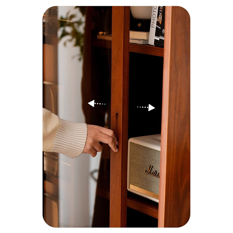 Bibliothèque nordique rétro, H 55,1 po x l 34,6 po x P 15,4 po