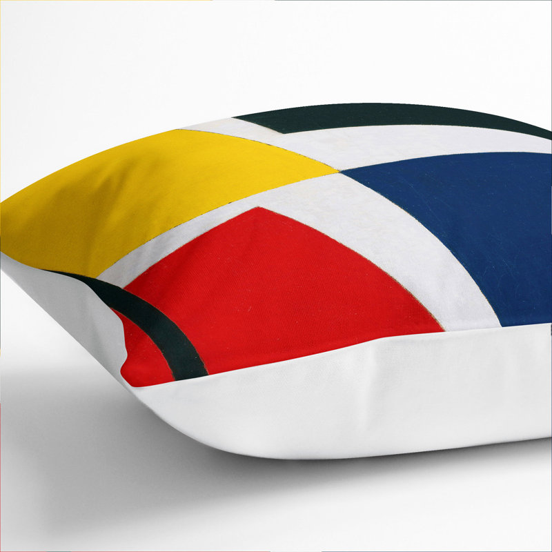 Composition Vol.2 Square Throw Cushion, White, 40cm H x 40cm W x 15cm D