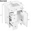 Meuble-lavabo de 24 pouces avec lavabo en céramique. Gain de place. 2 tiroirs, 1 porte. Et bois. Blanc. Facile à entretenir - il y a beaucoup d'espace de rangement. Assemblage-130597569