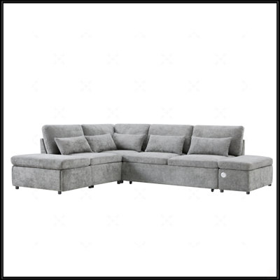 107'' Modular Sectional Pull-Out Sofa