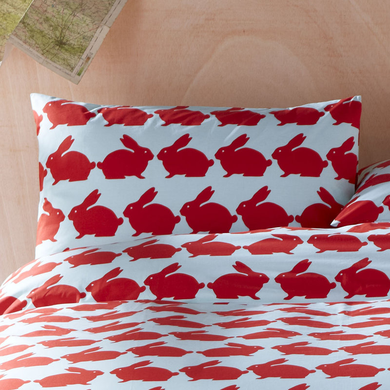Kissing Rabbits Housewife Pillowcase