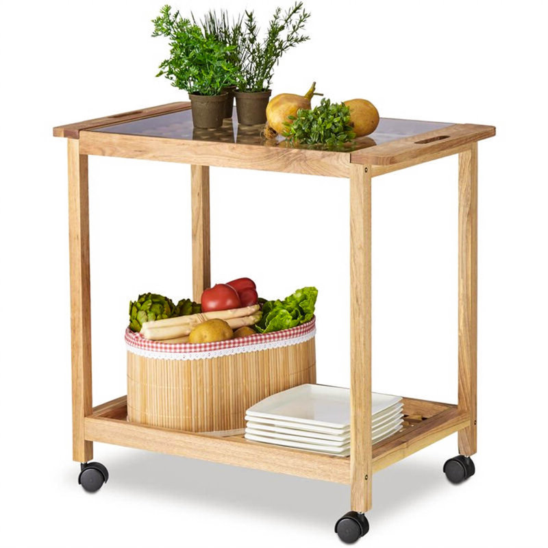 Fie Solid Wood Kitchen Cart