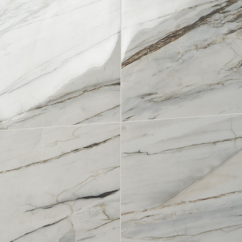 23.62 in. x 47.24 in. Polished Porcelain Floor and Wall Tile (15.5 Sq. Ft. / Case), Carpaccio