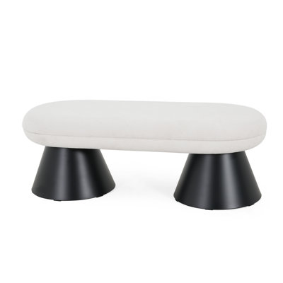 Upholstered Dining Bench with Chunky Legs