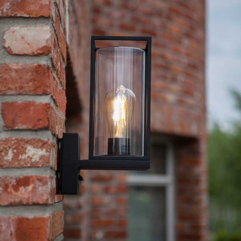 Fareem Black Outdoor Armed Sconce