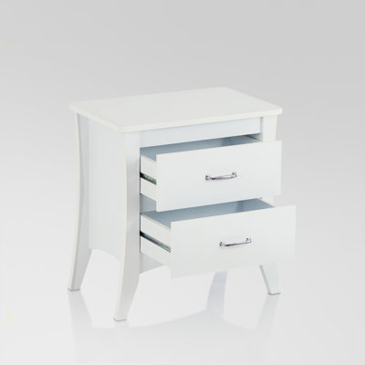 Babb White Finish Accent Table