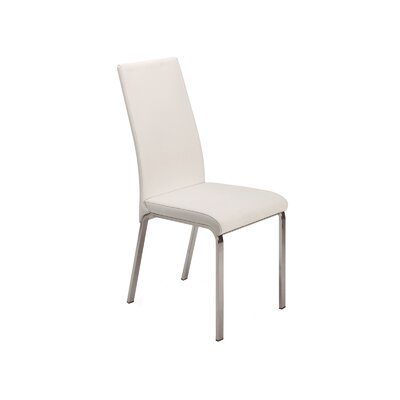 Blakeney Leather Upholstered Side Chair in White -  Orren Ellis, OREL8979 41442051