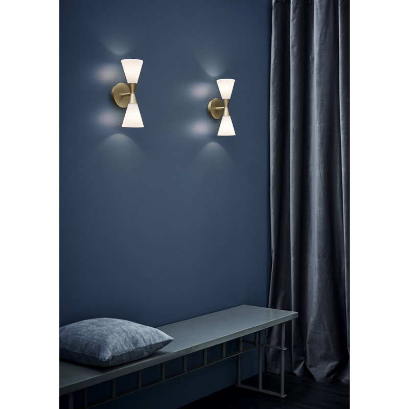 Plug-in Up & Downlight, Brass/White