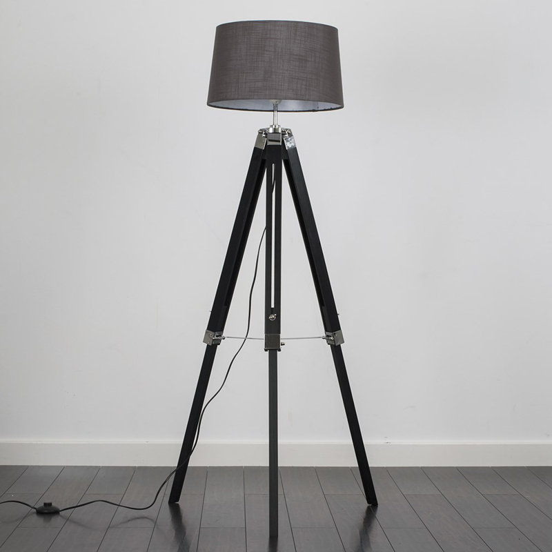 Bella Vista 152cm Tripod Floor Lamp, Dark Grey, LED bulb