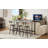 Long Bar Table Set With 3 PU Upholstered Bar Stools-1625489502