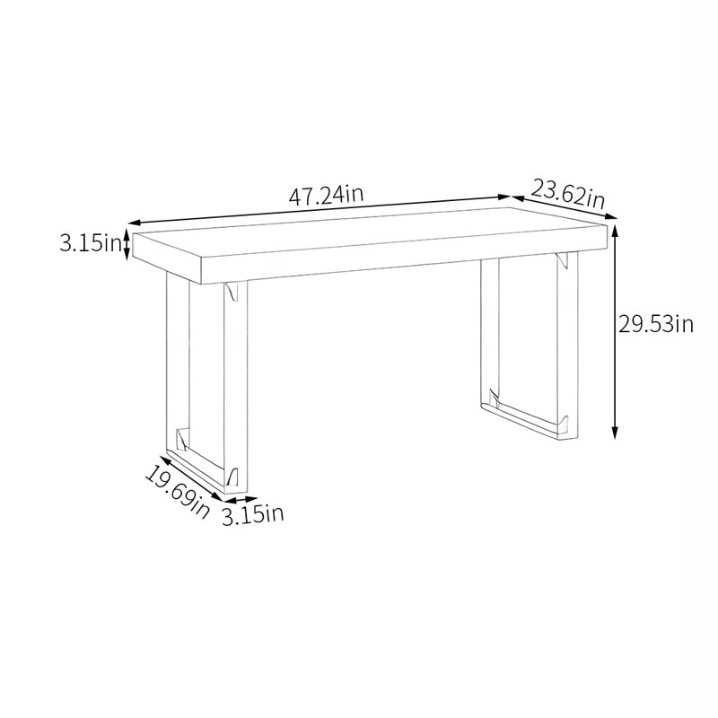 Prall, H 29,53 po x l 47,24 po x P 23,62 po