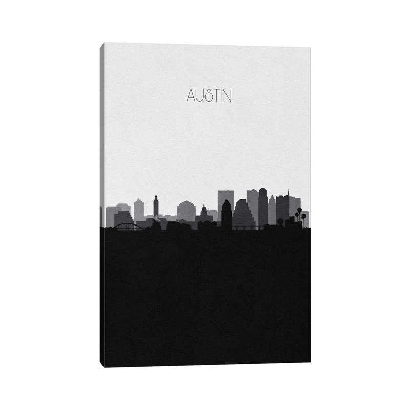 Austin Skyline by Ayse Deniz Akerman - Wrapped Canvas Gallery-Wrapped Canvas Giclée, 20.32 cm H x 30.48 cm W