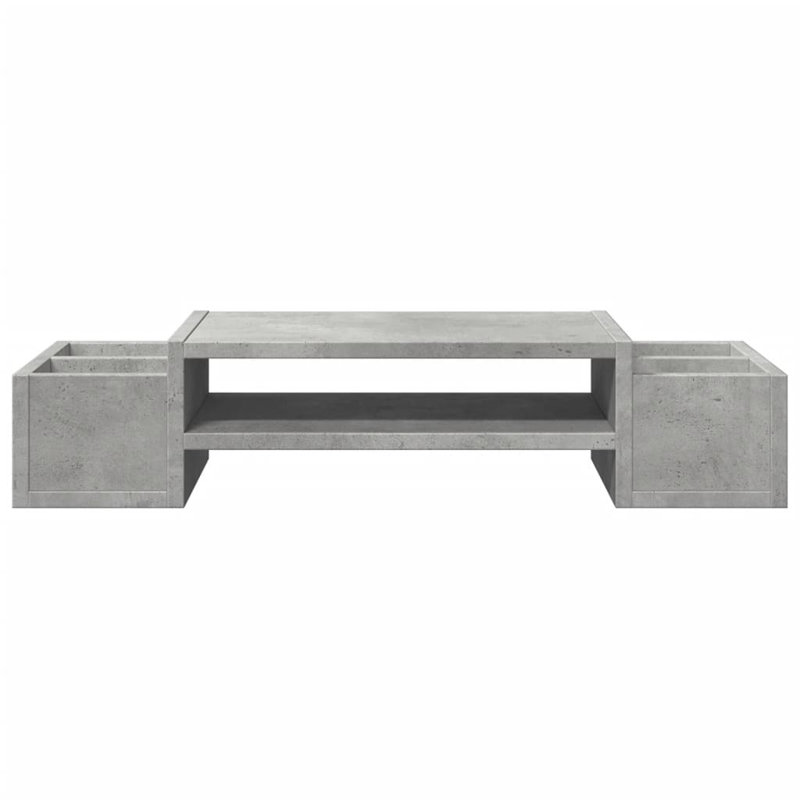 Shirika Manufactured Wood Monitor Stand, Concrete Grey
