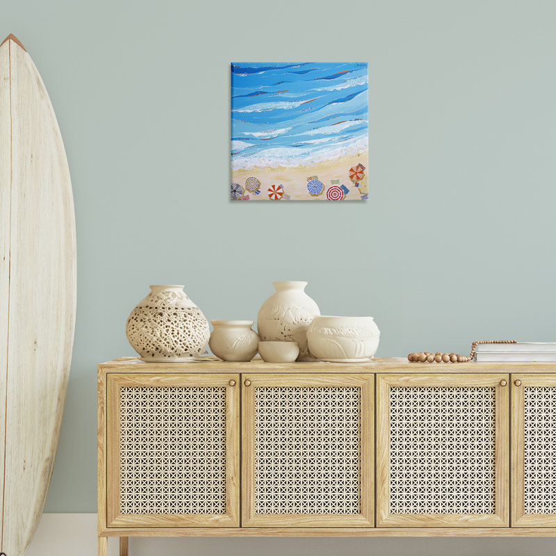 «Made In The Shade Beach» par Jennifer Peck, H 24 po x l 24 po