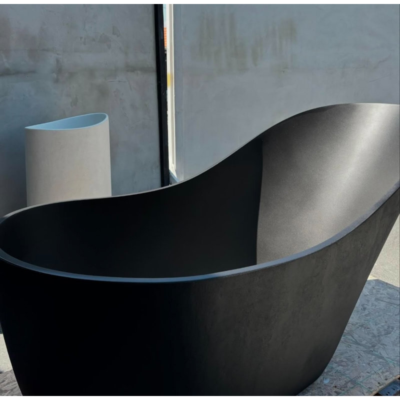 67.3'' L Soaking Bathtub, Black