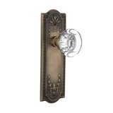 Meadows Plate with Round Clear Crystal Door Knob